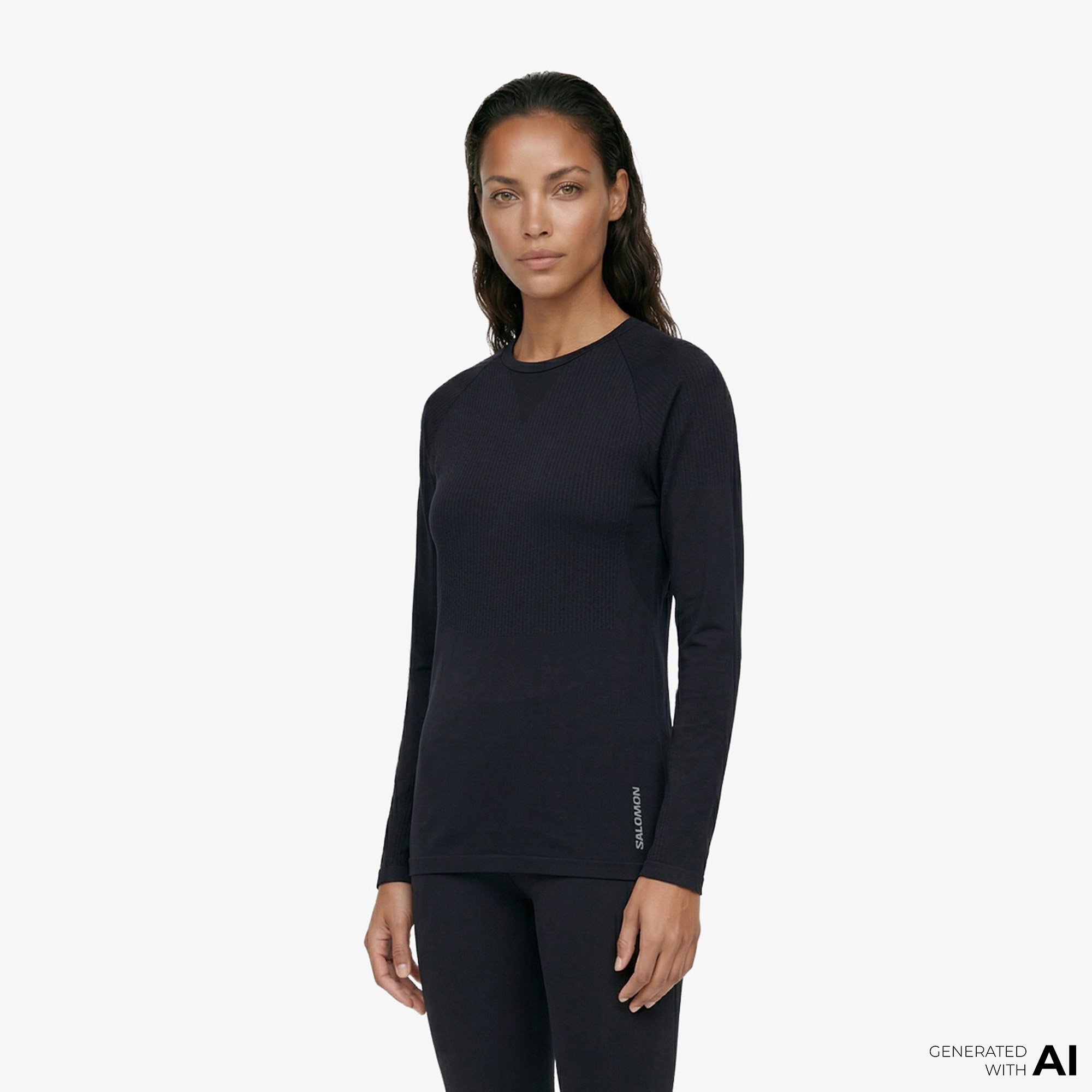 Salomon Sense Aura Kadın Siyah Koşu T-Shirt