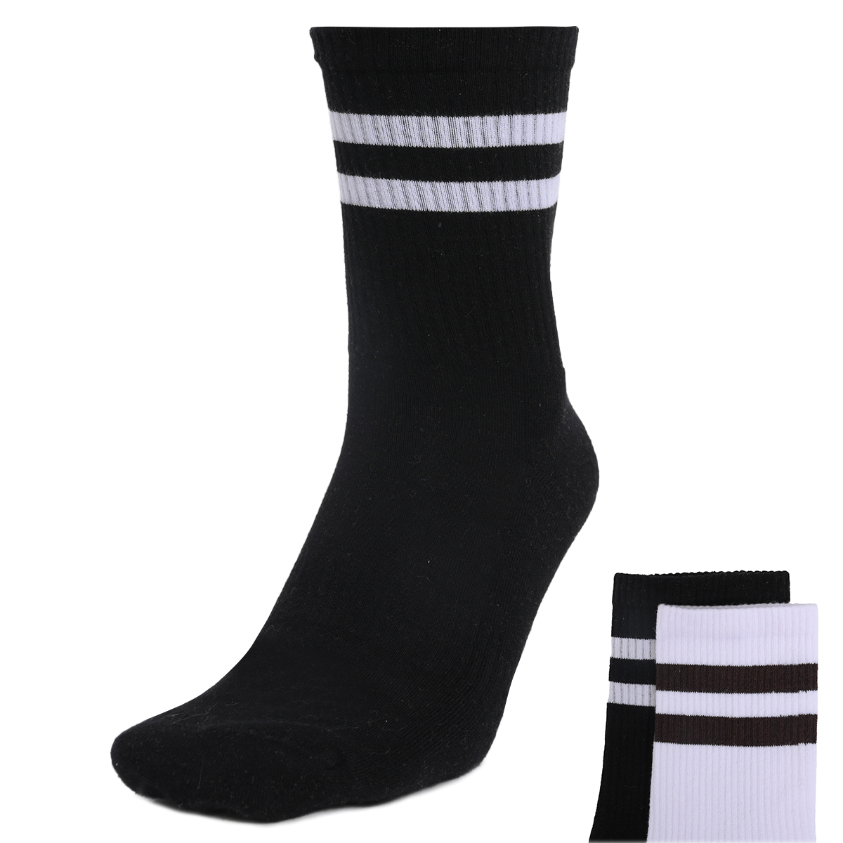 Rayas 2li Unisex Siyah Günlük Stil Çorap 24KA03-SYH/BYZ
