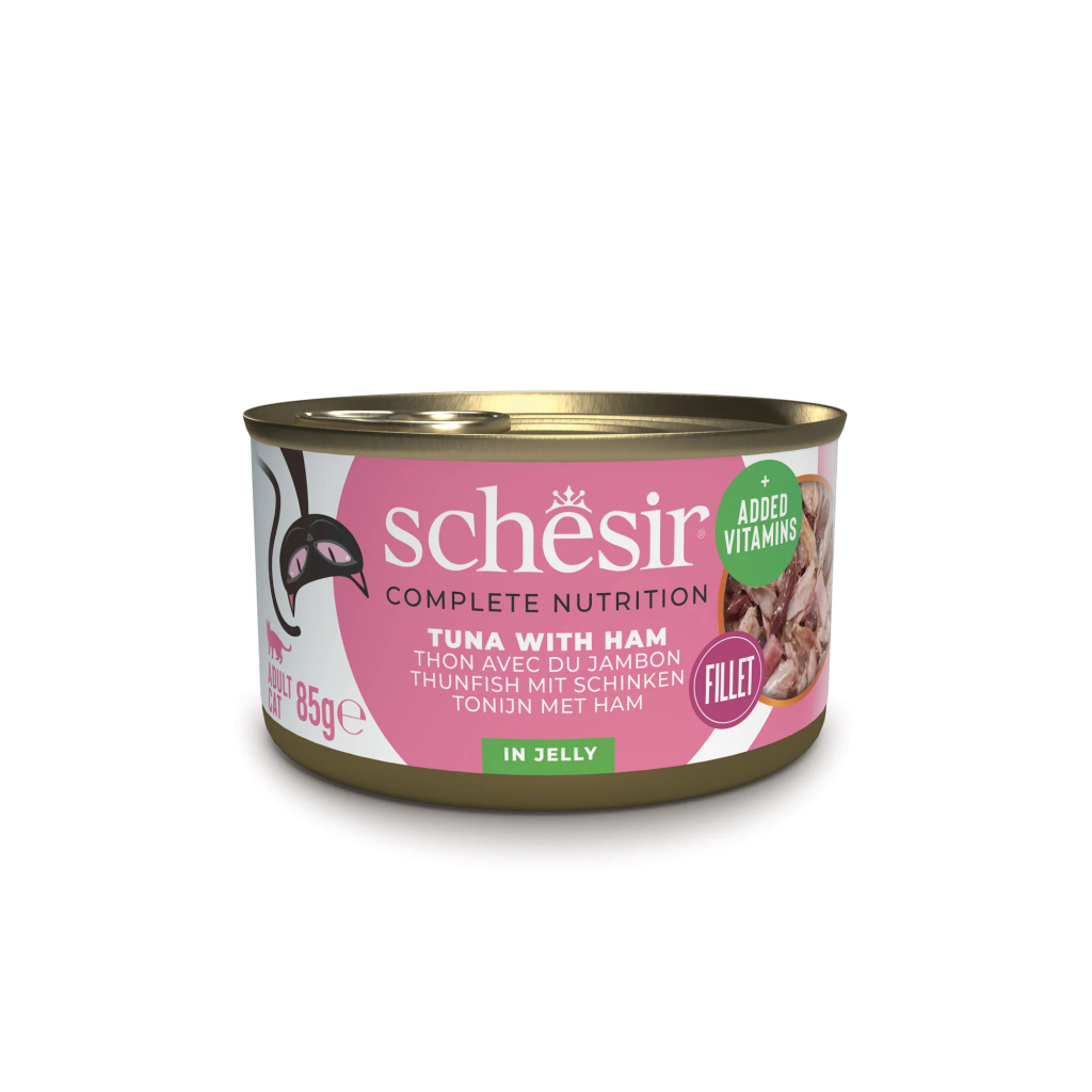 Schesir Jöle İçinde Ton Balıklı ve Jambonlu Yetişkin Kedi Konservesi 85gr