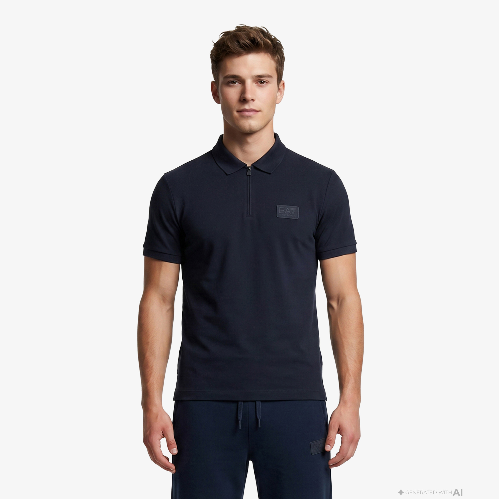 EA7 Modal Erkek Mavi Polo