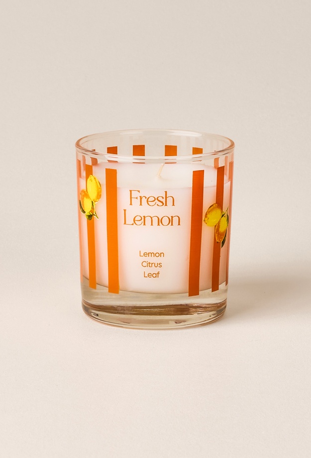 Evidea Deco Fresh Lemon Bardak Mum - Renkli - 190 gr