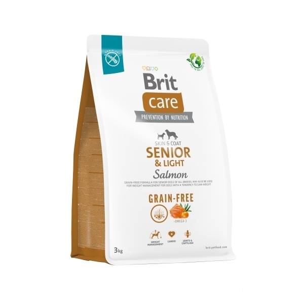 Brit Care Senior&Light Somonlu Tahılsız Yaşlı Köpek Maması 3kg