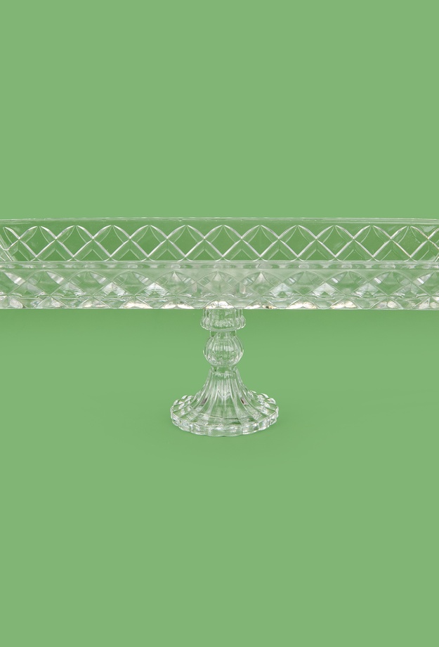 Alegre Glass Linka Sunumluk - Şeffaf - 39x15x14 cm