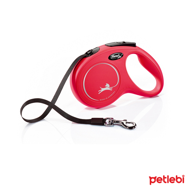 Flexi New Classic Otomatik Gezdirme Tasması 5m (Kırmızı) [M]