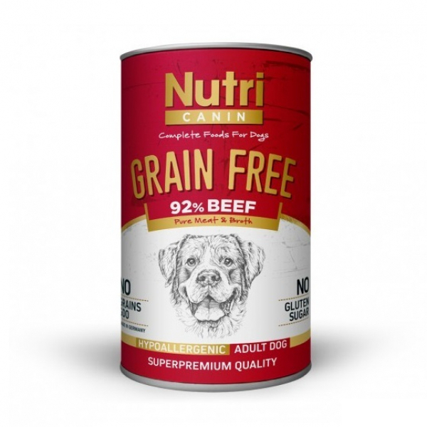 Nutri Canin Biftekli ve Patatesli Tahılsız Köpek Konservesi 400gr
