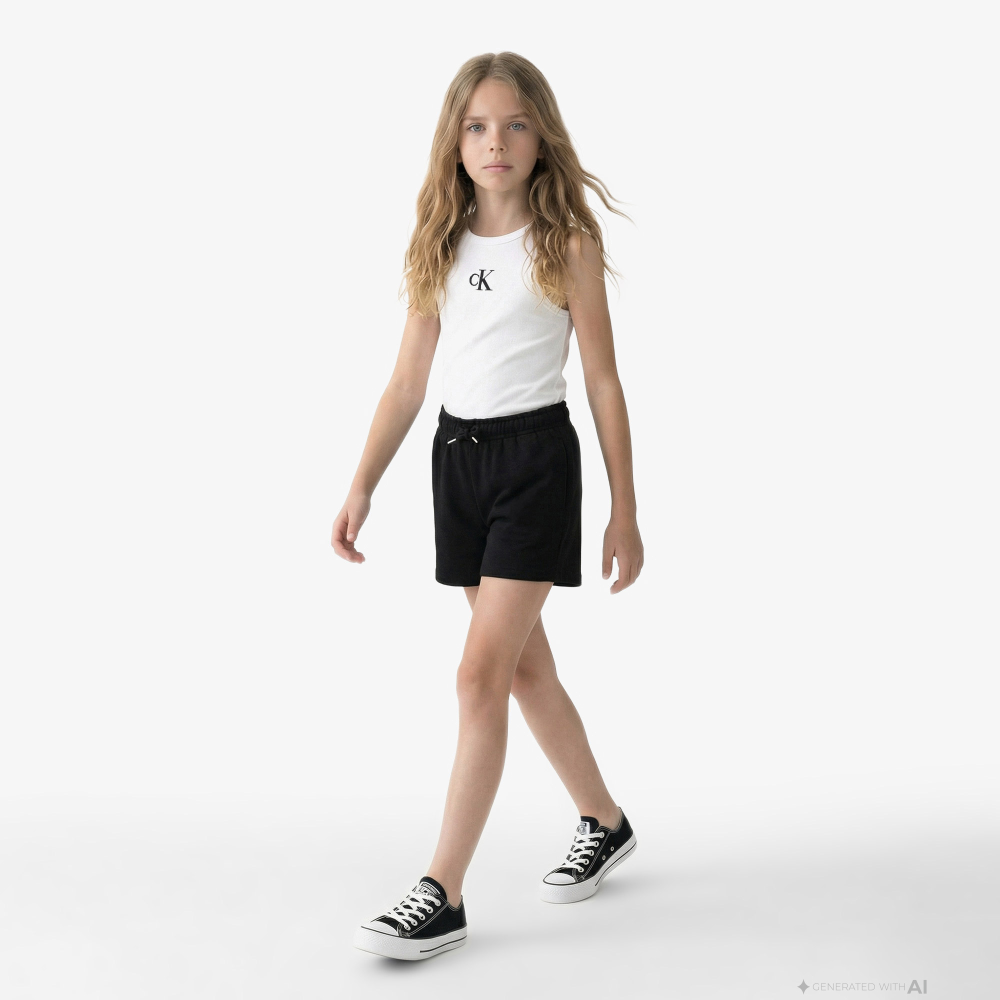 Calvin Klein Mono Logo Relaxed Çocuk Siyah Şort