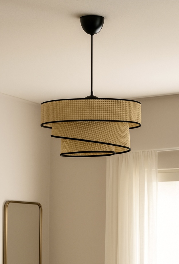Nisa Luce Siyah Biyeli 3 Katlı Pasta Sarkıt - Krem - 70x40x40 cm