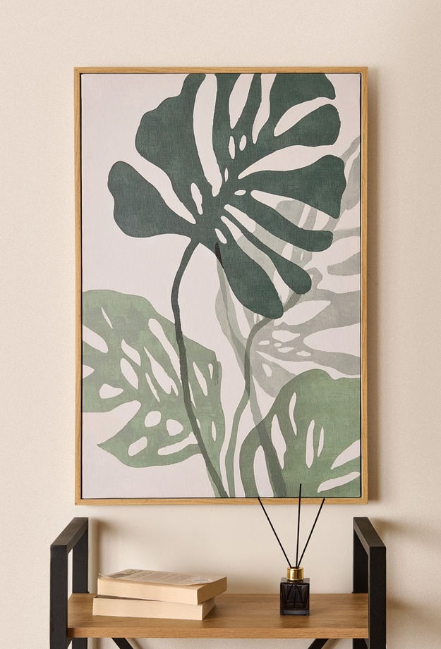 Evidea Deco Green Culture Kanvas Tablo - Beyaz / Yeşil - 90x60 cm