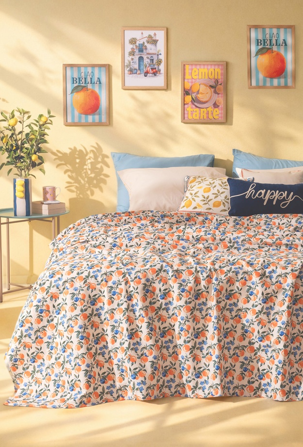 Evidea Soft Capri Çift Kişilik Pike - Renkli - 200x220 cm