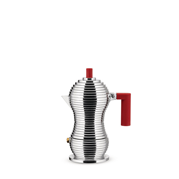 Alessi Pulcina Espresso Makinesi Mokapot 300 ml Kırmızı