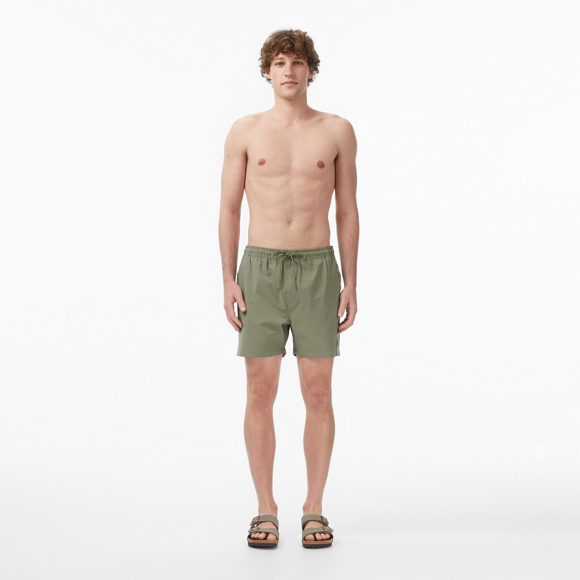Calvin Klein Medium Drawstring Core Erkek Haki Deniz Şortu