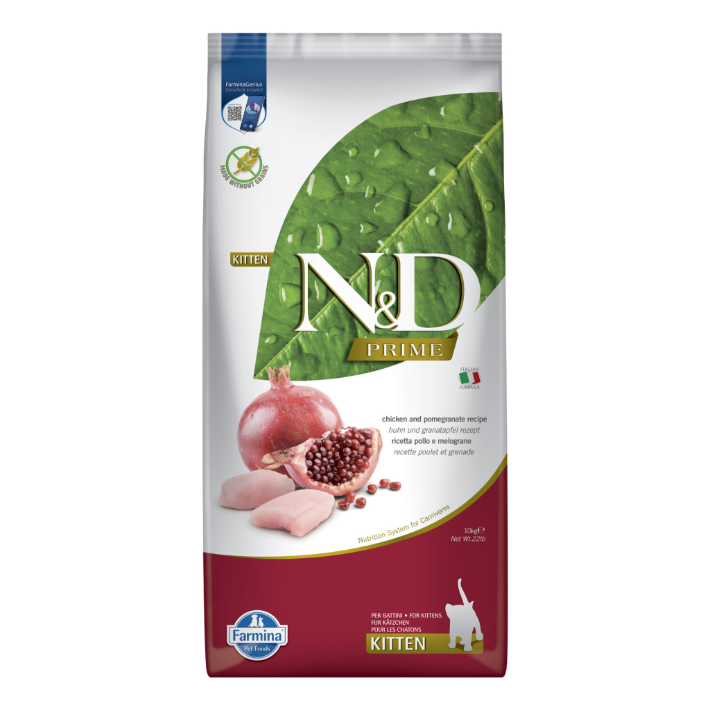 N&D Prime Tavuklu ve Narlı Tahılsız Yavru Kedi Maması 10kg