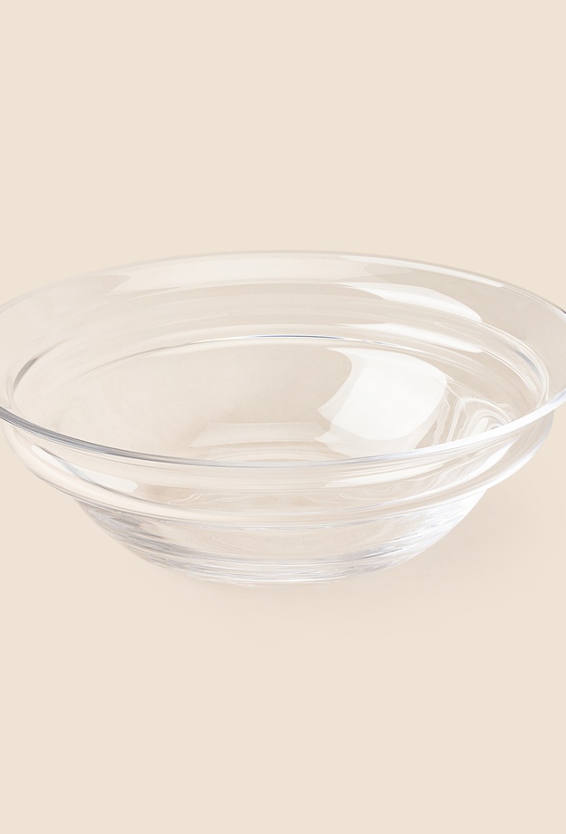 Sigma Home Divina Yassı Salata ve Meyvelik - Şeffaf - 29 cm