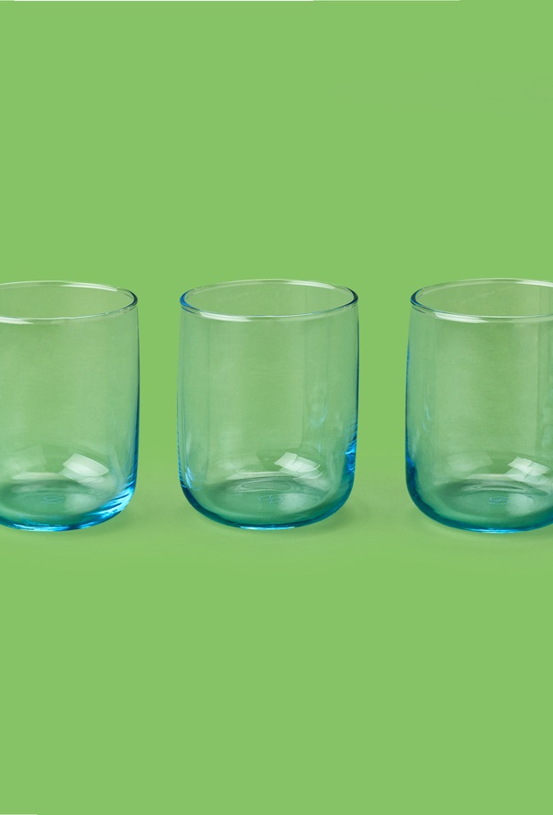 Paşabahçe İconic 3'lü Su Bardağı Seti - Mavi - 270 ml