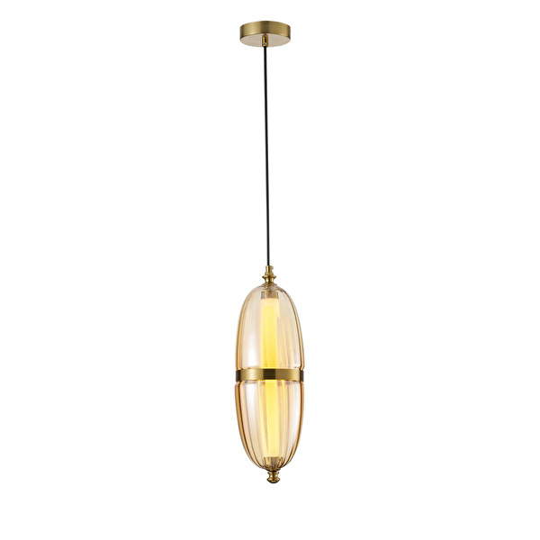 Apliqa Aleya 6 Watt 3000k Ledli Bal Camlı Tekli Sarkıt Led Avize