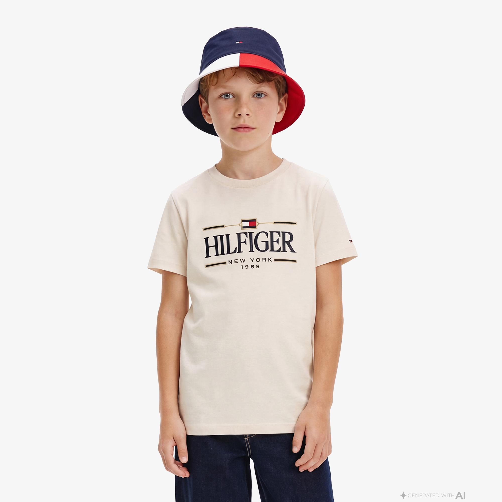 Tommy Hilfiger Icons Çocuk Beyaz T-Shirt