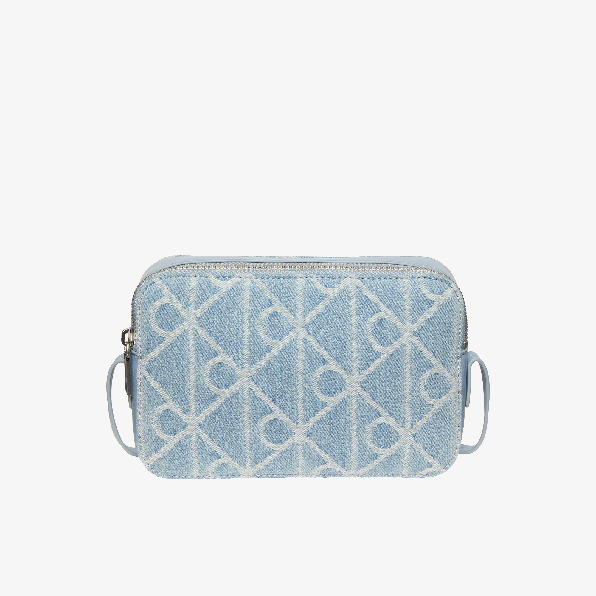 Calvin Klein Emblem Denim Camera Kadın Mavi Çapraz Çanta