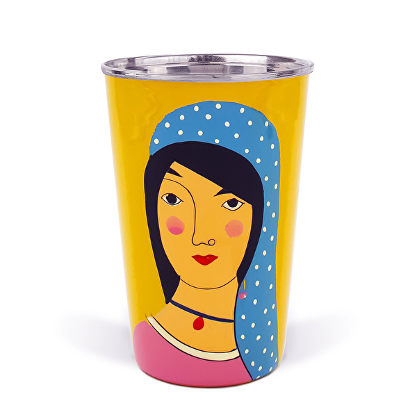 3rd Culture Portreli Bardak Sarı