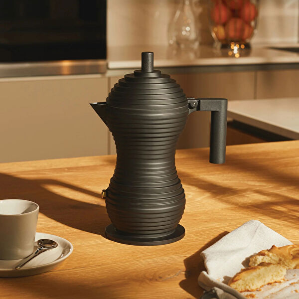 Alessi Pulcina Espresso Makinesi Mokapot 70 ml Siyah