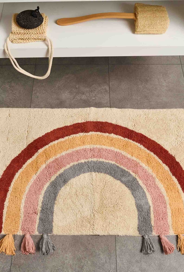 Evidea Soft Tufting Banyo Paspası - Renkli - 60x90 cm