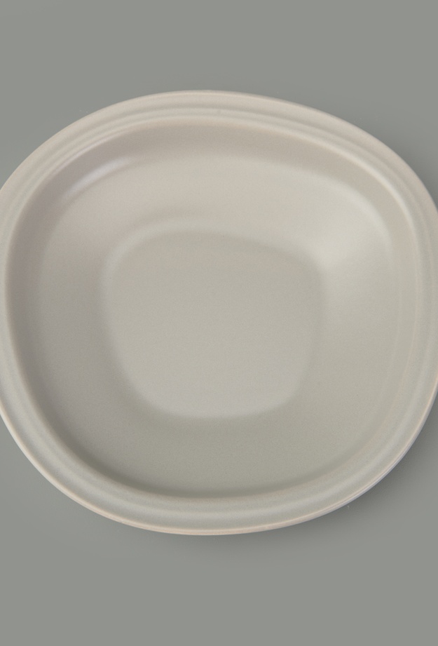 Evidea Kitchen Bloom Çukur Yemek Tabağı - Gri - 23 cm