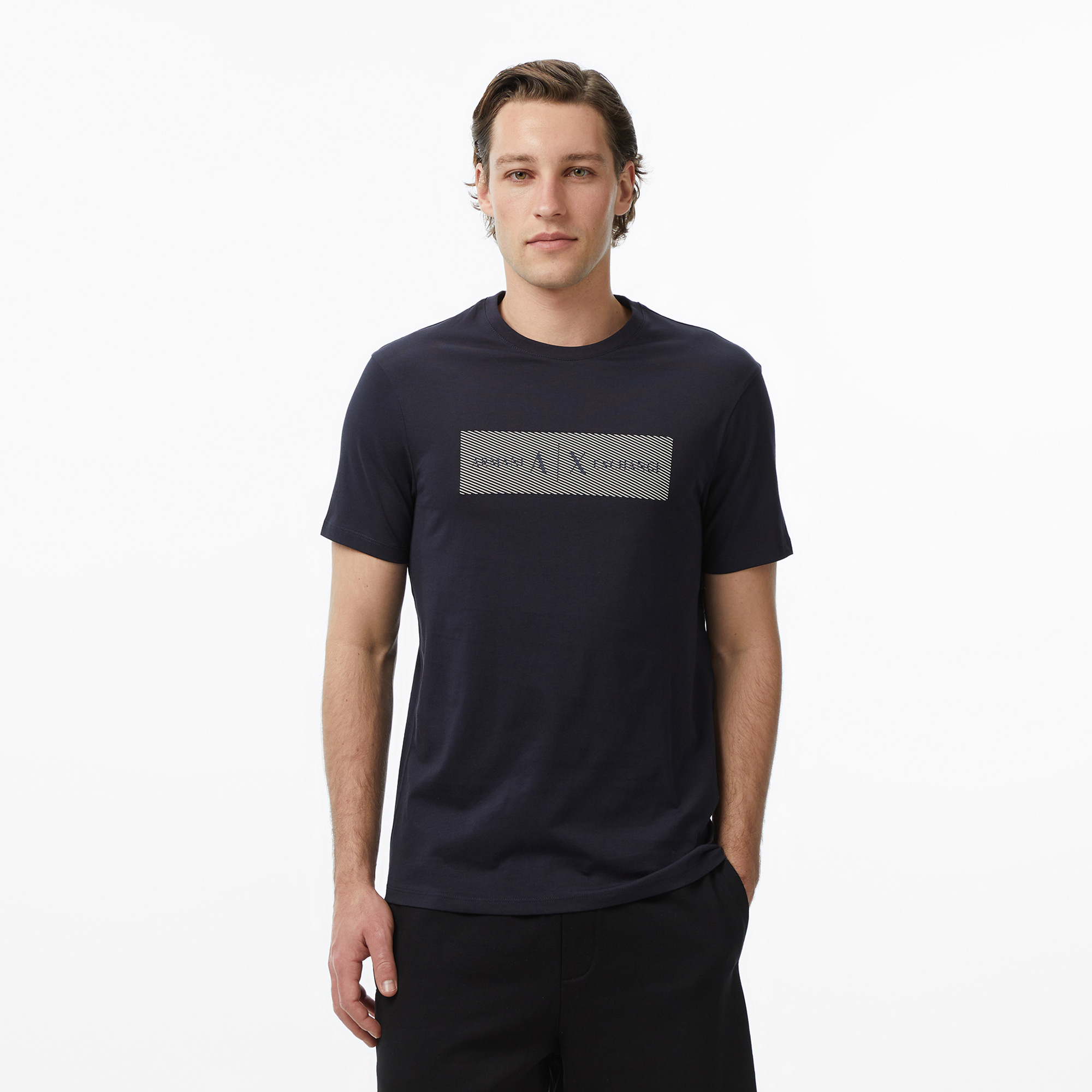Armani Exchange Erkek Lacivert T-Shirt
