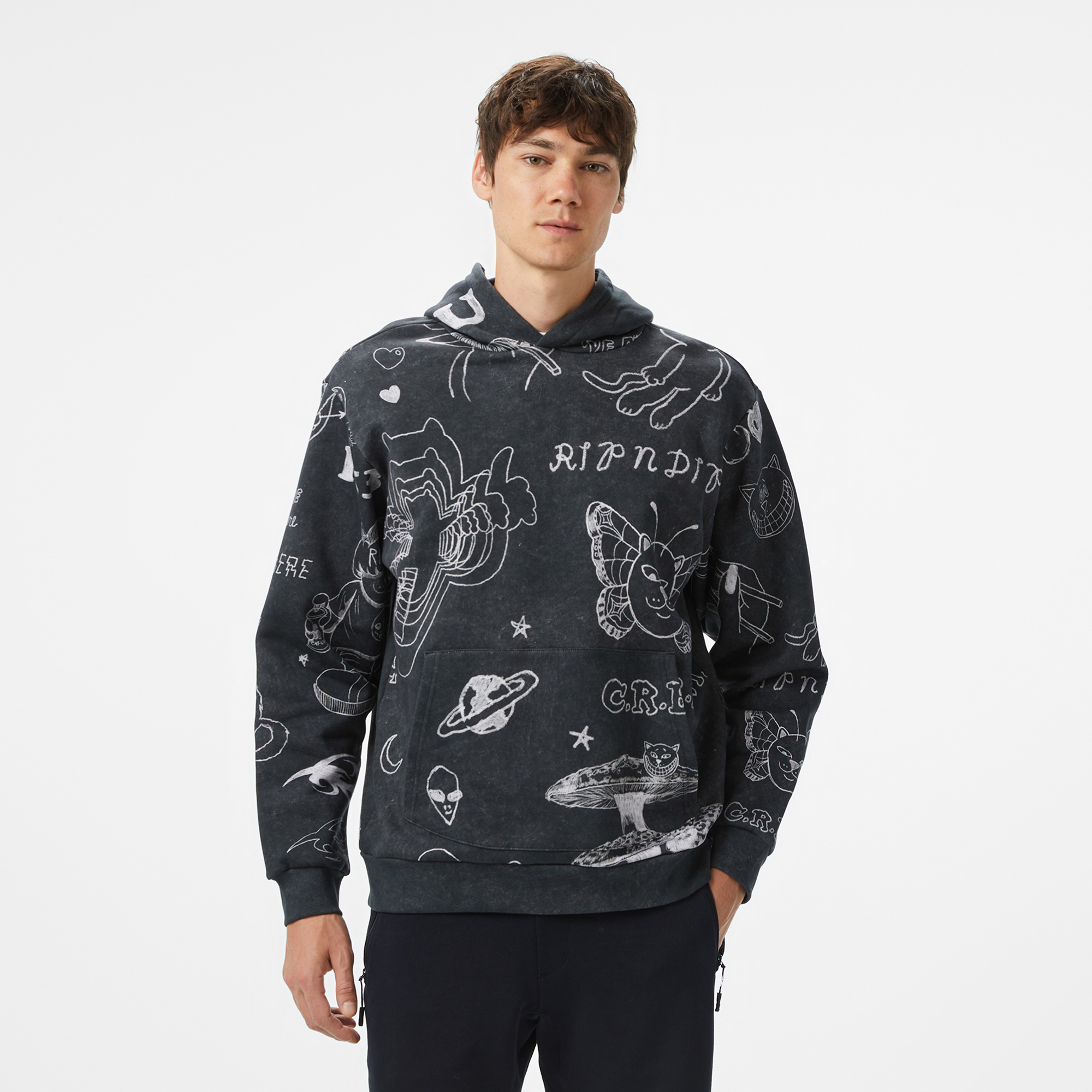 Ripndip Nermal Domination Erkek Siyah Hoodie