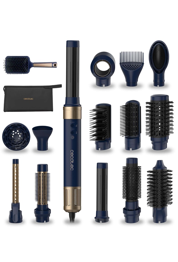 Cecotec CeramicCare 14in1 AirGlam Luxury Saç Şekillendirme Seti - Siyah - 1400 Watt