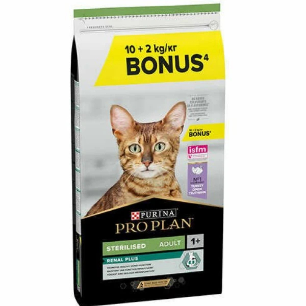 Pro Plan Sterilised Renal Plus Hindili Kısırlaştırılmış Yetişkin Kuru Kedi Maması 10+2 Kg