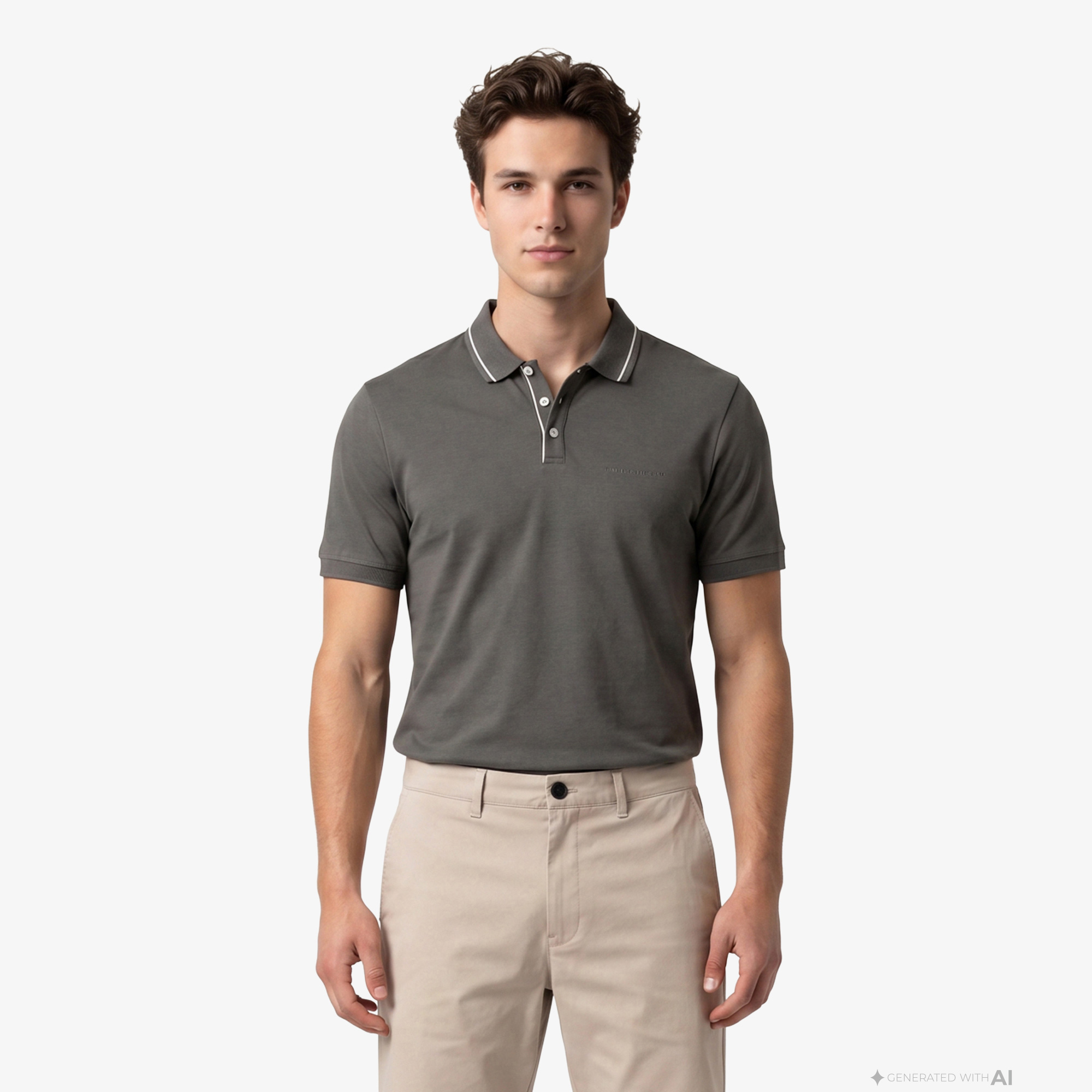 Armani Exchange Erkek Gri Polo