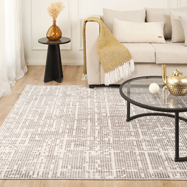 Kaşmir Halı 7/24 İskandinav Sten Gri 80x150 cm