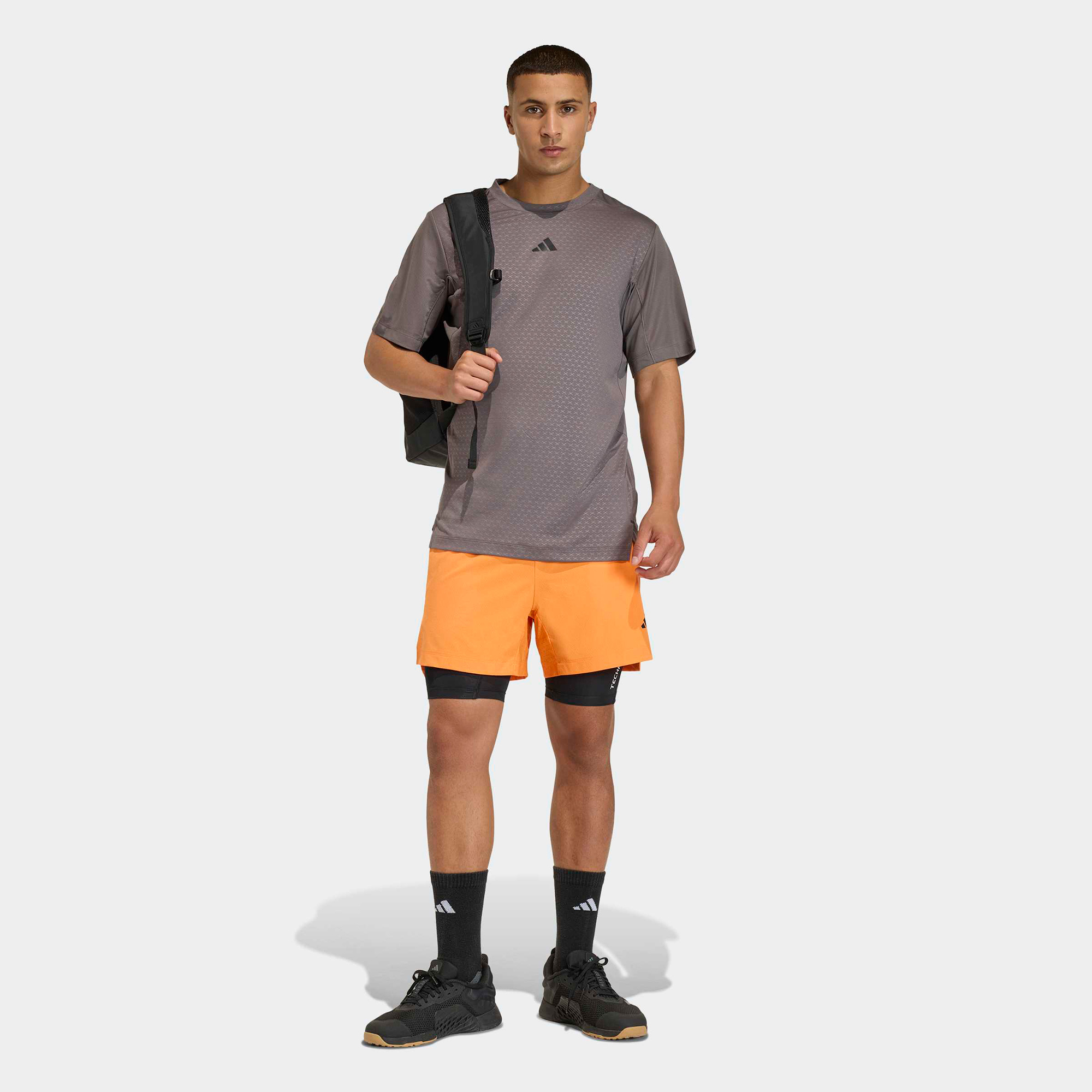 adidas Power 3-Stripes Erkek Turuncu Şort