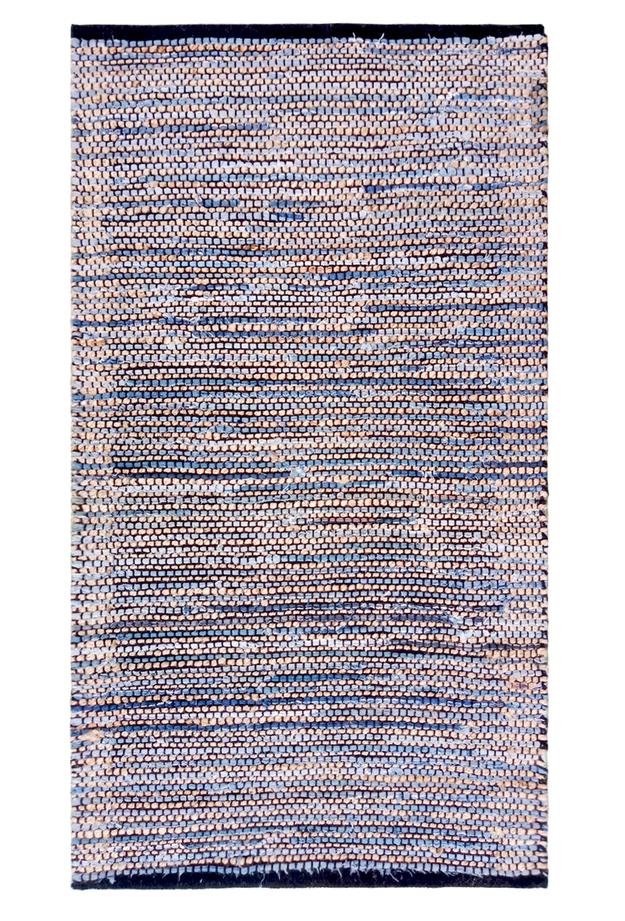 Giz Home ET101 Etna Jüt Örgü Halı - Denim - Renkli - 120x180 cm