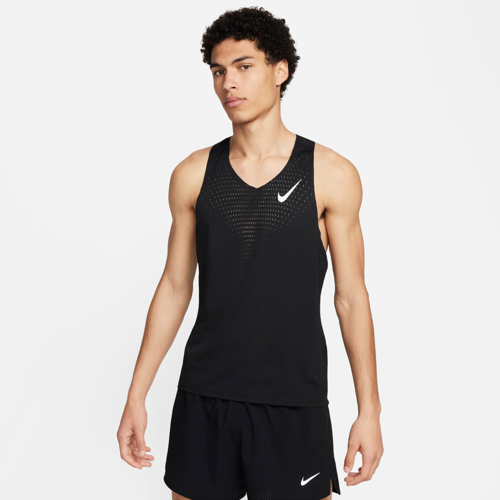 Nike Dfadv Aroswft Singlet Erkek Siyah T-Shirt