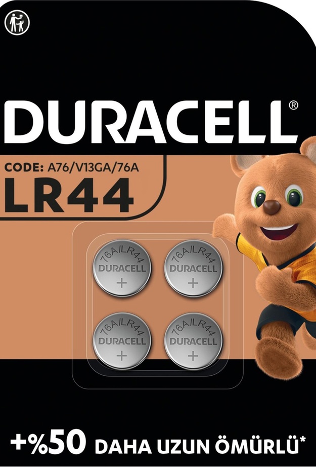 Duracell Özel Alkalin LR44 4'lü Düğme Pil - 1,5 Volt