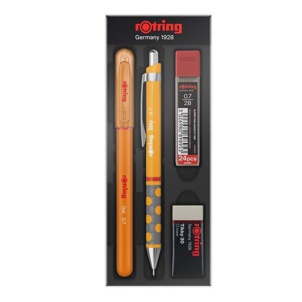 Rotring Tikky Okul Seti + Jel Kalem , 0.7 mm Turuncu