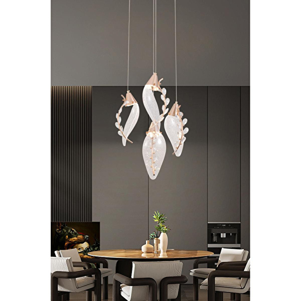 Apliqa Ardea 4'lü Yuvarlak Sarkıt Salon Led Avize