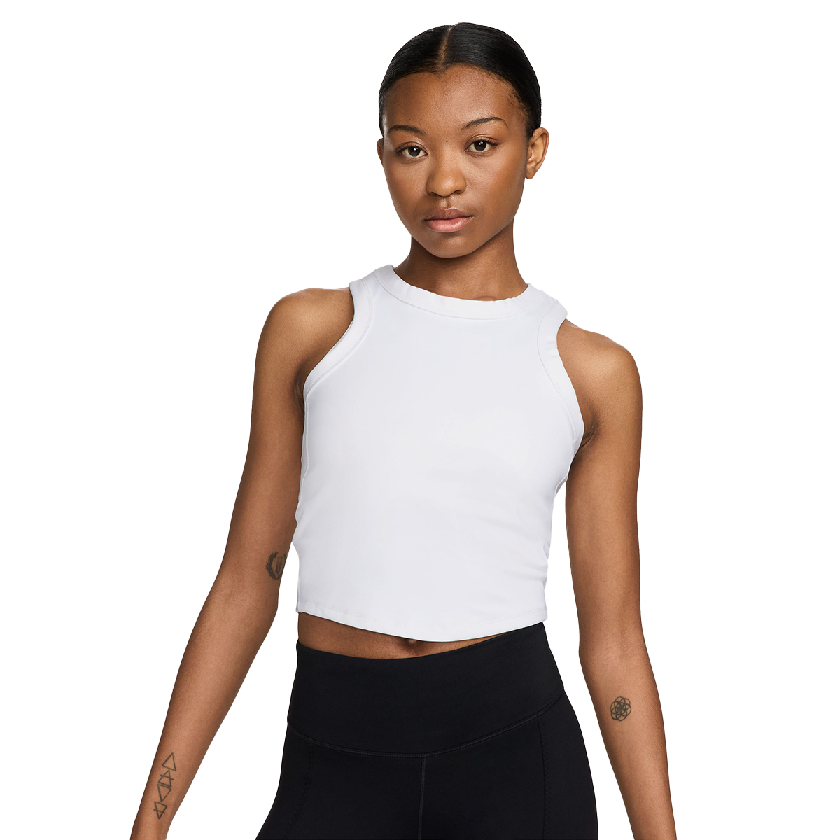 One Fitted Dri-Fit Crop Tank Kadın Beyaz Antrenman Atlet FN2806-100