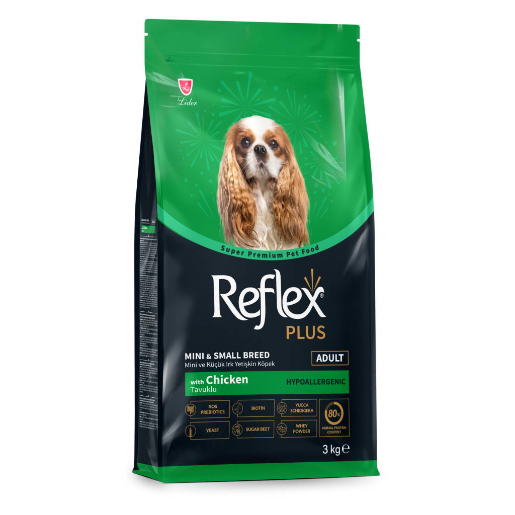Reflex Plus Mini ve Küçük Irk Tavuklu Yetişkin Köpek Maması 3kg