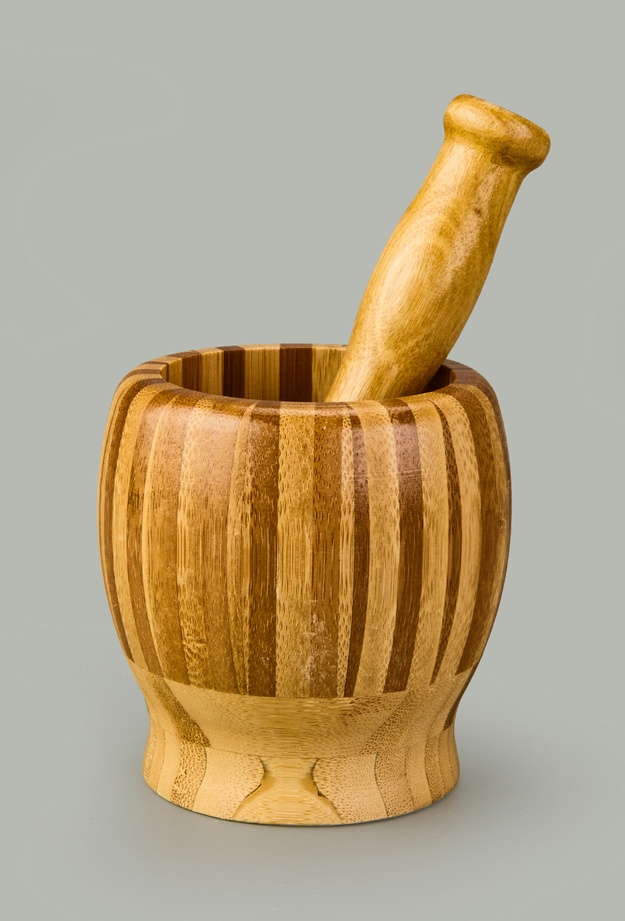 Chef Star Bambu Havan - Açık Kahverengi -10x9x9 cm