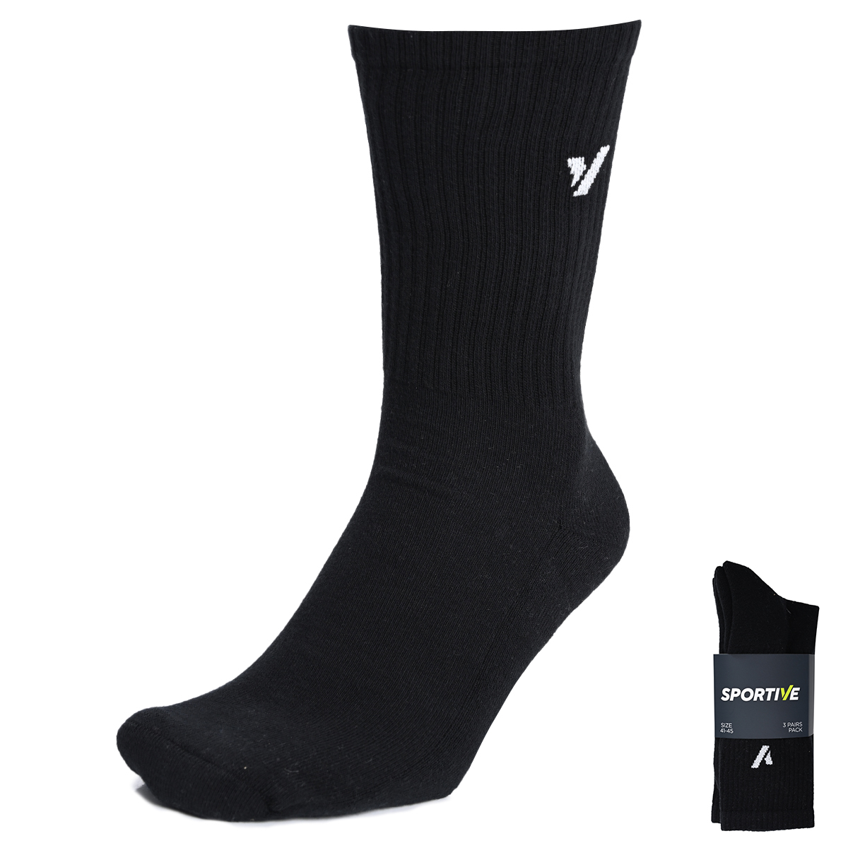 Spt Unisex Siyah 3'lü Tenis Çorabı 25YUC002-SYH