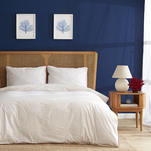 Nautica Home Daren %100 Pamuk Çift Kişilik Nevresim Takımı Red