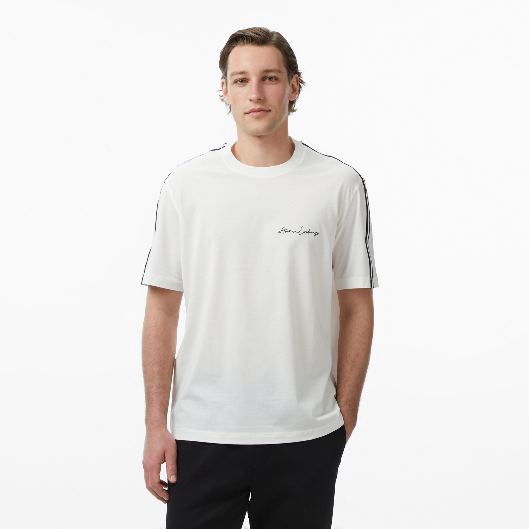 Armani Exchange Erkek Beyaz T-Shirt