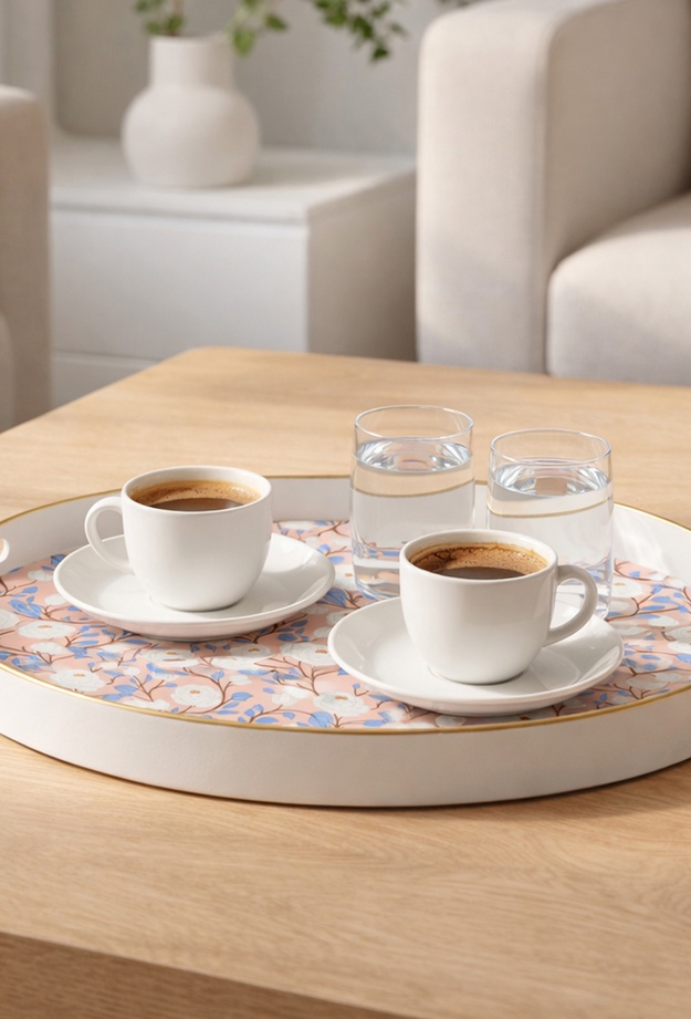Evidea Kitchen Flower Oval Tepsi - Renkli - 39 cm