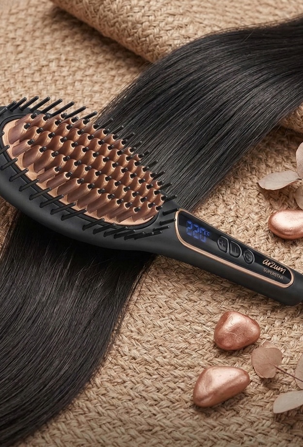Arzum AR5036 Superstar Saç Düzleştirici Fırça - Siyah