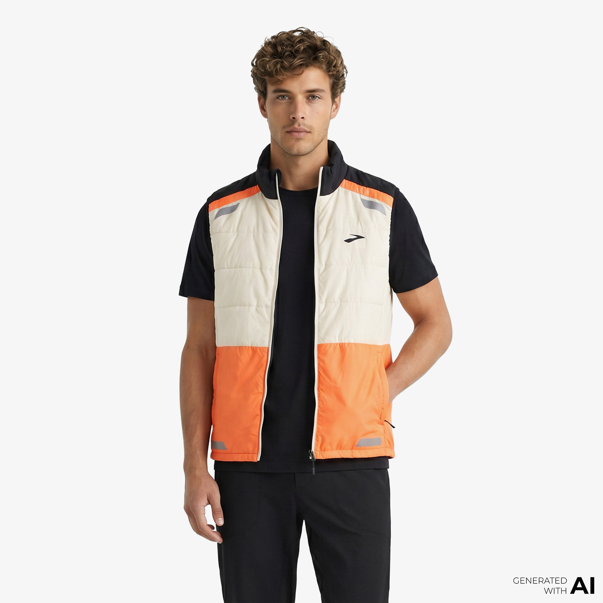 Brooks Run Visible Insulated Vest 2.0 Erkek Beyaz Yelek
