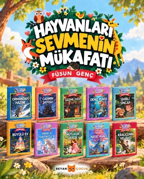 Hayvanları Sevmenin Mükafatı Seti - 10 Kitap Takım