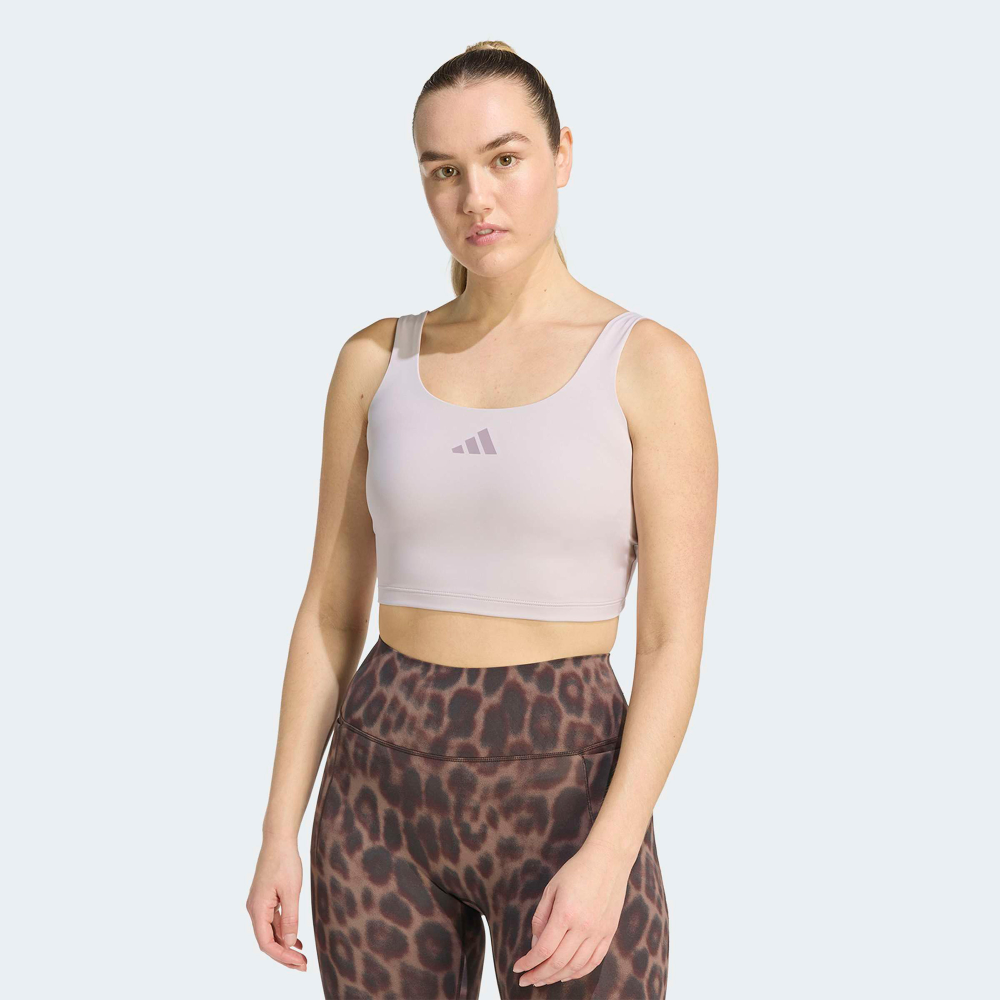 adidas Optime Power Kadın Lila Crop T-Shirt