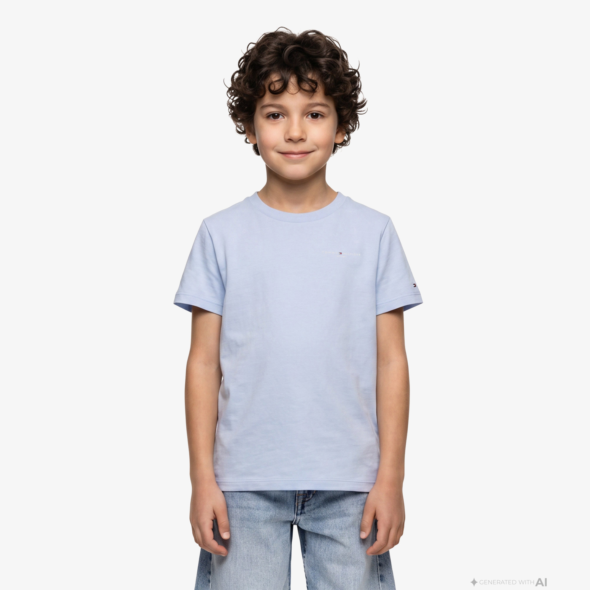 Tommy Hilfiger Mini Corp Çocuk Mavi T-Shirt