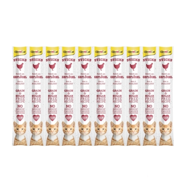 GimCat Sticks Kümes Hayvanlı Kedi Ödül Çubuğu 50gr (10'lu)